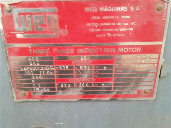Canadian Allis Chalmers 8' X 10' (2.4m X 3m) Ball Mill With 400 Hp Motor)